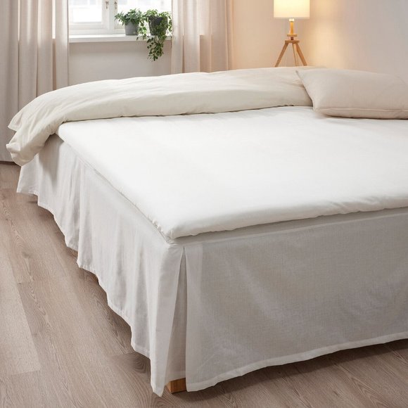 New ! IKEA OLEBY Bed Skirt White Full 402.241.16 - Picture 1 of 4